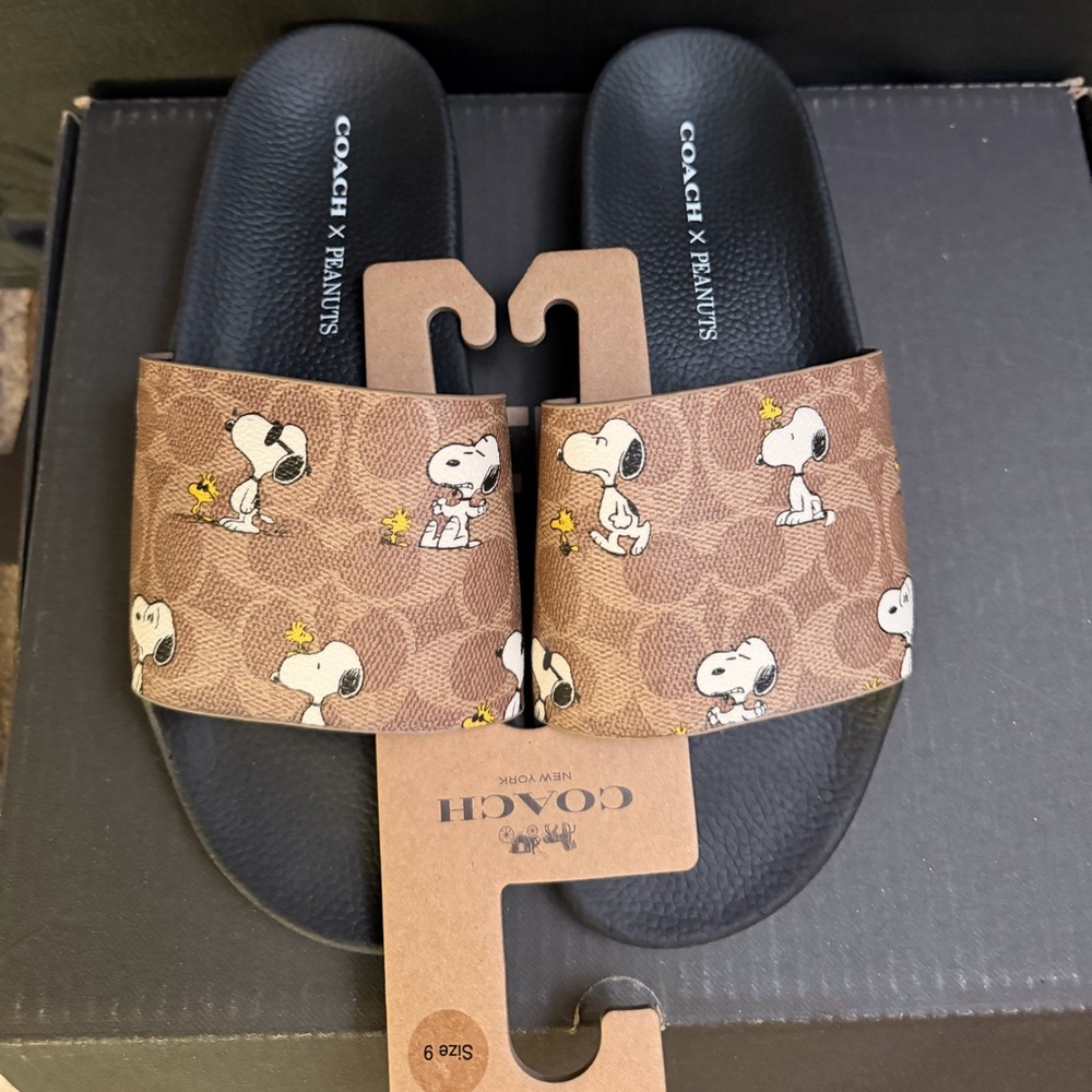 Coach X Peanuts Pool Slide NWT Men’s
